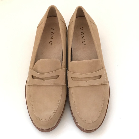VIONIC Penny Loafer Suede Lug Sole Cheryl ll Sand Women’s Size 9.5 New in Box - Picture 4 of 16